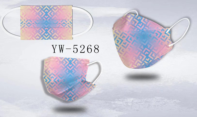 Topeng pola tekstur yang dicetak secara digital